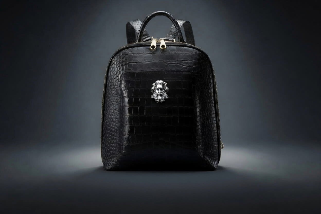 Colodious Croc Print 100% Leather Multipurpose Backpack "Rare" Collection.
