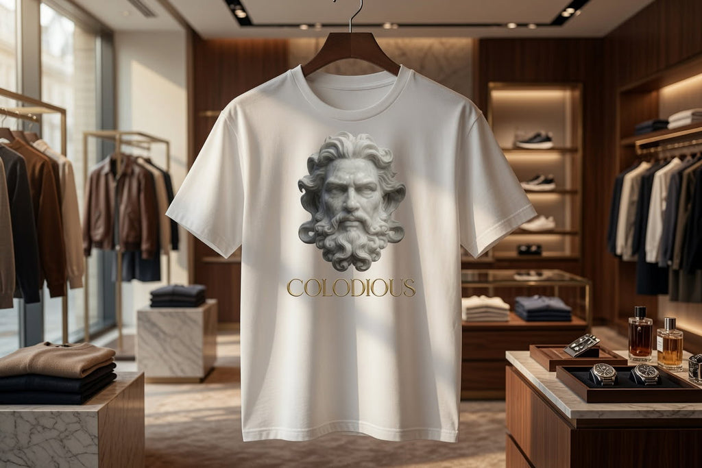 MENS "VISION" Founders n Builders White and Chrome T - Shirt..