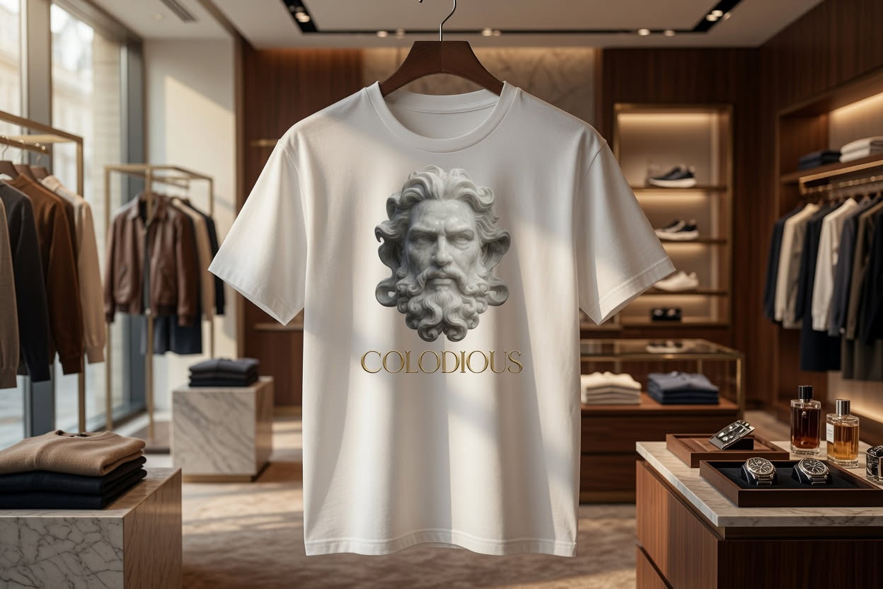 MENS "VISION" Founders n Builders White and Chrome T - Shirt..